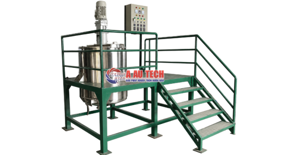 Bồn nấu keo lắp sàn thao tác