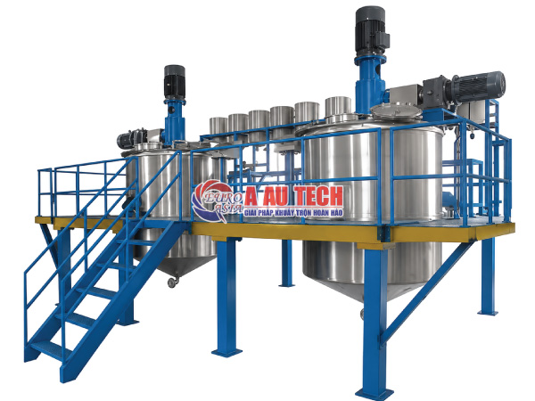 Bồn khuấy lắp sàn thao tác