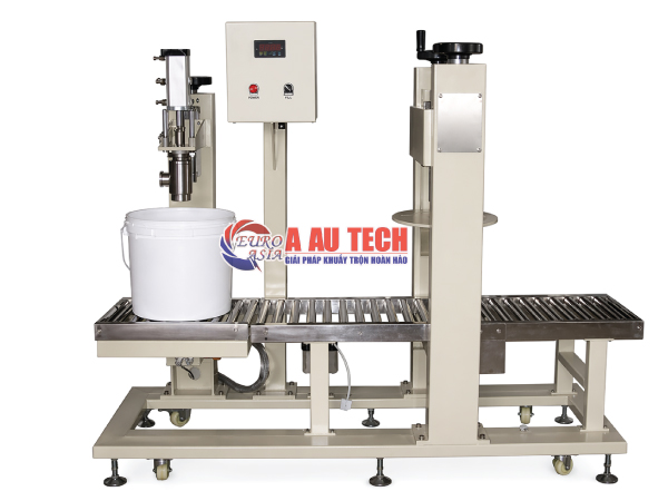 Máy chiết rót sơn, đóng nắp