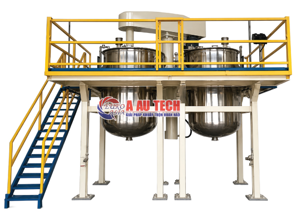 Máy khuấy sơn lắp sàn thao tác